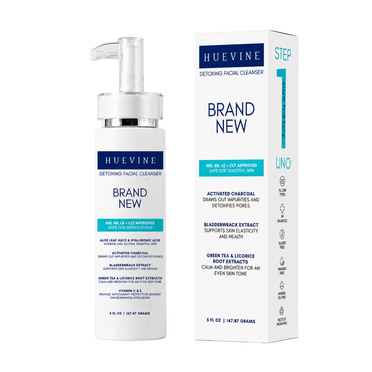 Brand New — Detoxing Facial Gel Cleanser — HueVine product photograph