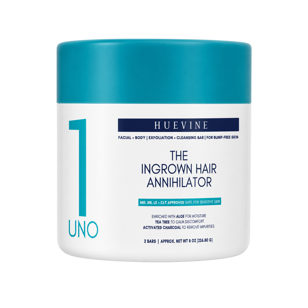 The Ingrown Hair Annihilator — Exfoliating Cleansing Bar — HueVine product photograph