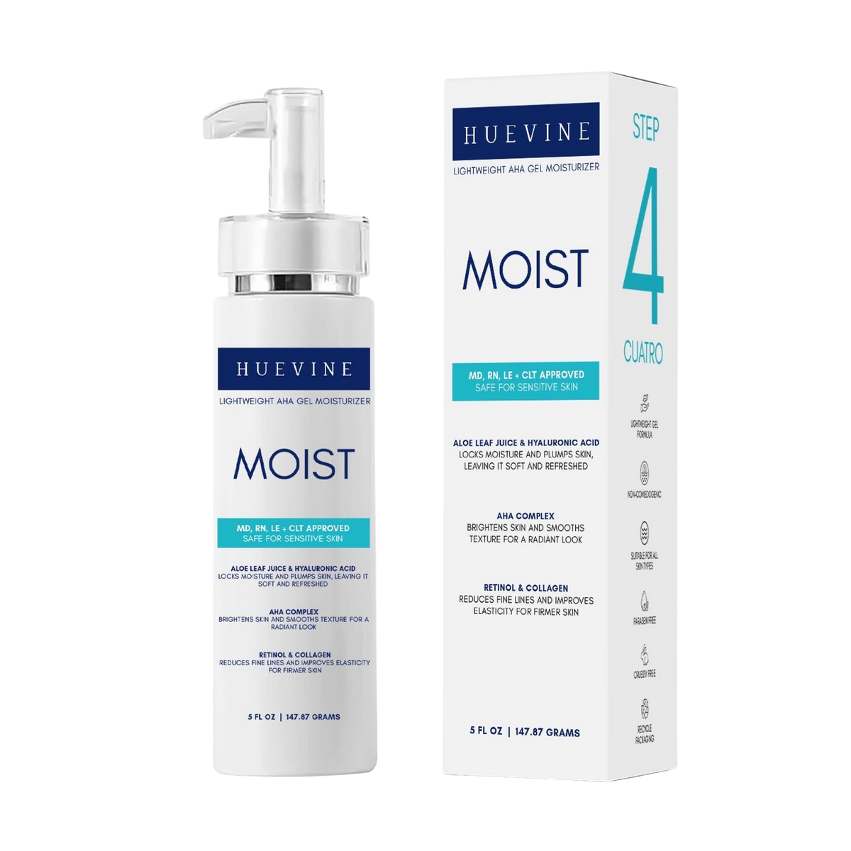 Moist — Lightweight Gel Moisturizer — HueVine product photograph