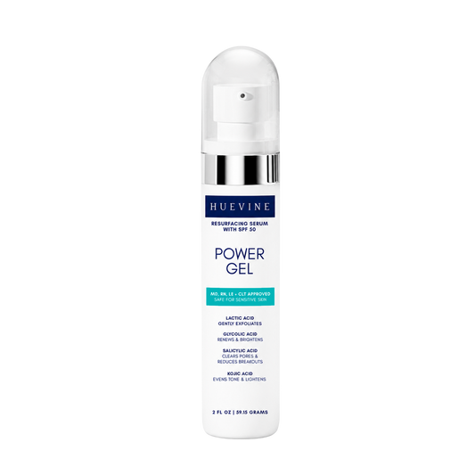 HueVine Power Gel Resurfacing Serum Bottle White Background
